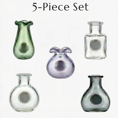 Magnetic Bud Vase Set – Mini Glass Fridge Magnets for Fresh Flowers