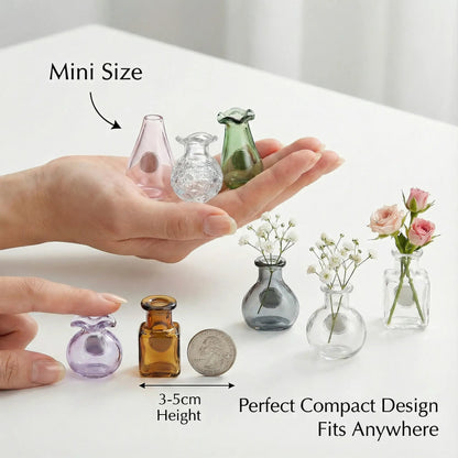Magnetic Bud Vase Set – Mini Glass Fridge Magnets for Fresh Flowers