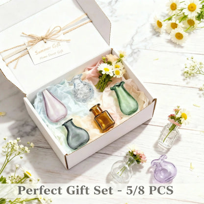 Magnetic Bud Vase Set – Mini Glass Fridge Magnets for Fresh Flowers