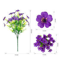9-Color Artificial Flower (6/12pcs/set), UV Resistant Colorful Fake Flower