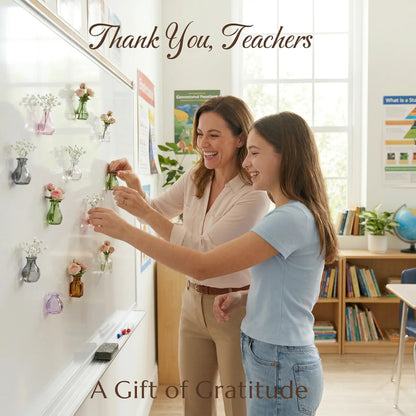 Magnetic Bud Vase Set – Mini Glass Fridge Magnets for Fresh Flowers