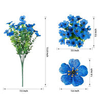 9-Color Artificial Flower (6/12pcs/set), UV Resistant Colorful Fake Flower