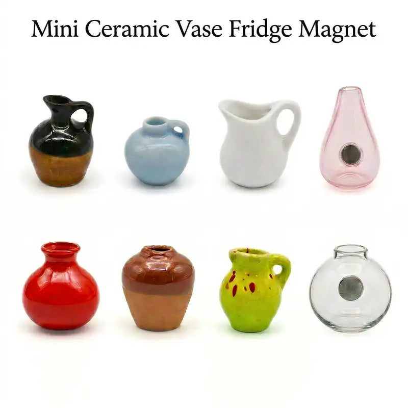 Magnetic Bud Vase Set – Mini Glass Fridge Magnets for Fresh Flowers