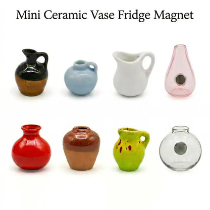 Magnetic Bud Vase Set – Mini Glass Fridge Magnets for Fresh Flowers