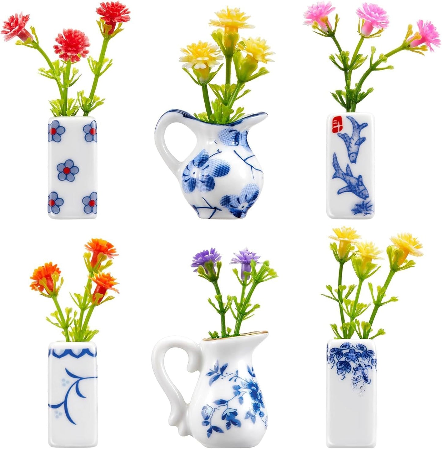 Magnetic Bud Vase Set – Mini Glass Fridge Magnets for Fresh Flowers