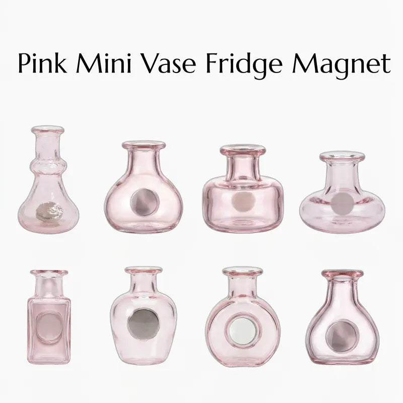 Magnetic Bud Vase Set – Mini Glass Fridge Magnets for Fresh Flowers