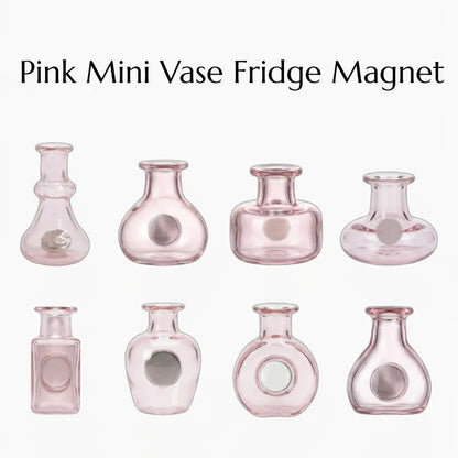 Magnetic Bud Vase Set – Mini Glass Fridge Magnets for Fresh Flowers